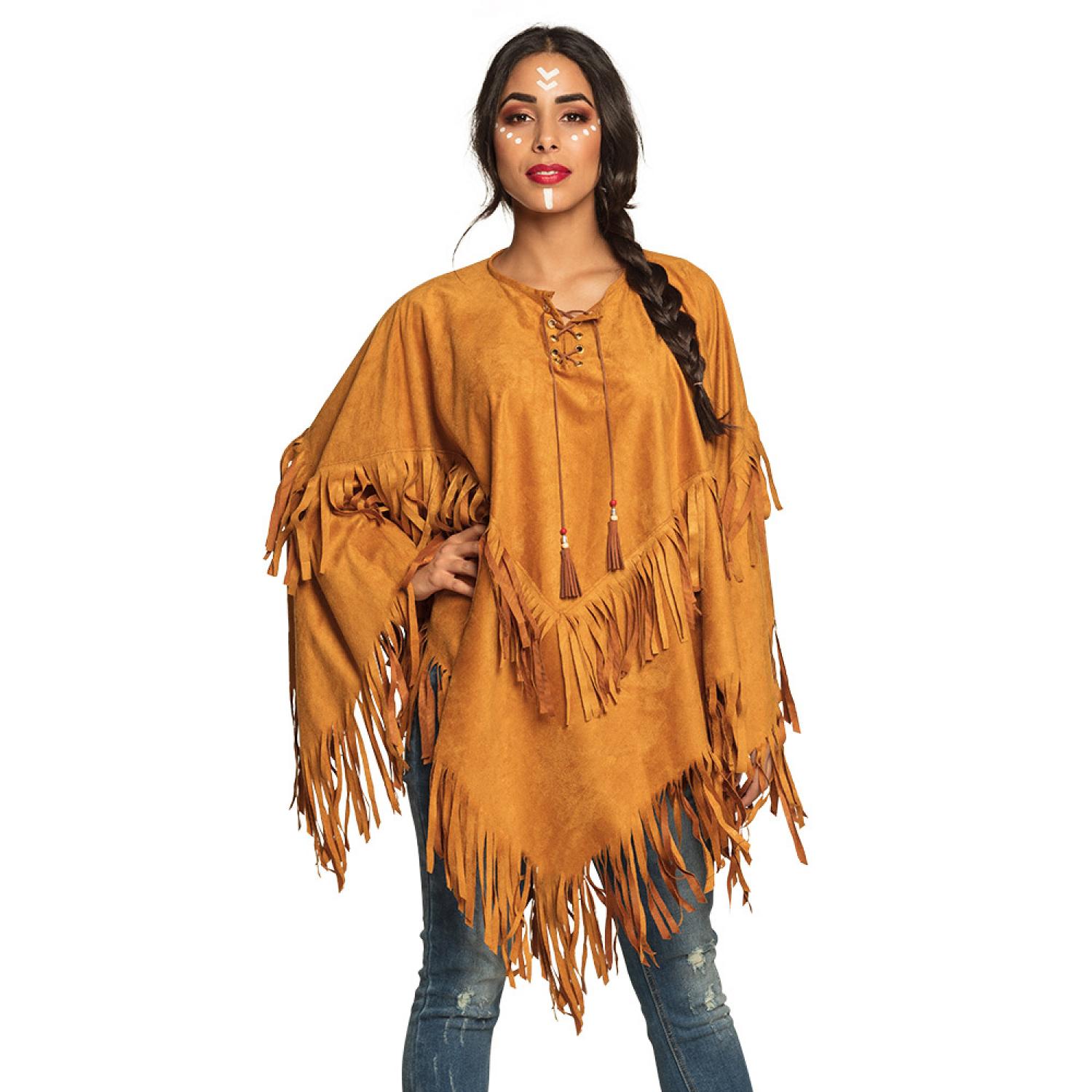 Poncho indien ou cow-boy taille unique
