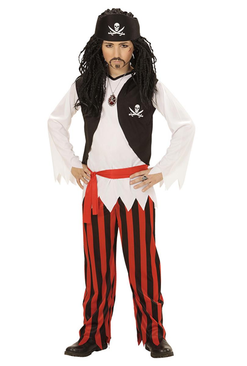 Pirate noir rouge 8/10 ans