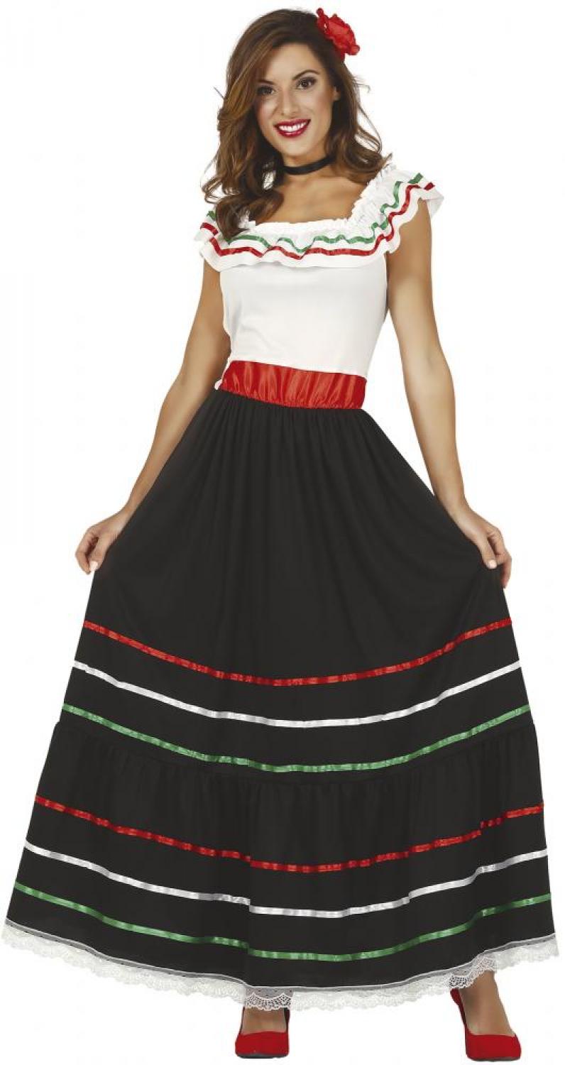 Robe mexicaine longue traditionnelle taille L