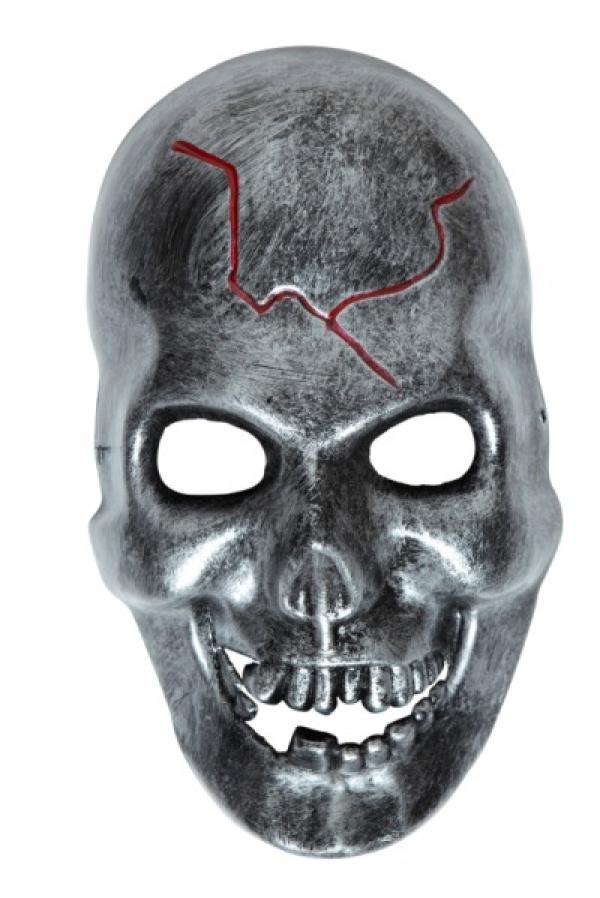 Masque tete de mort argenté