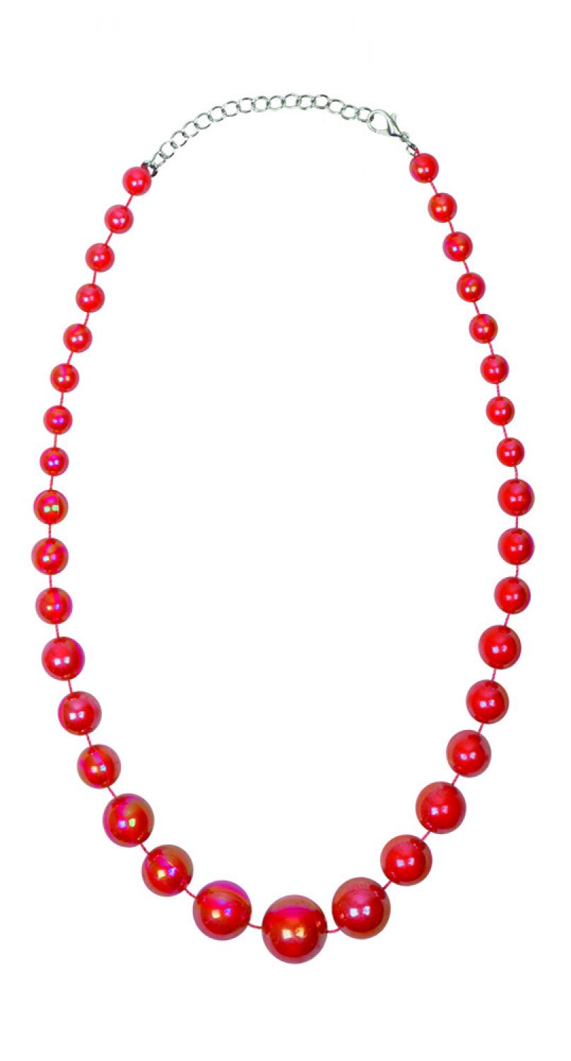 Collier perles rouge femme Marge