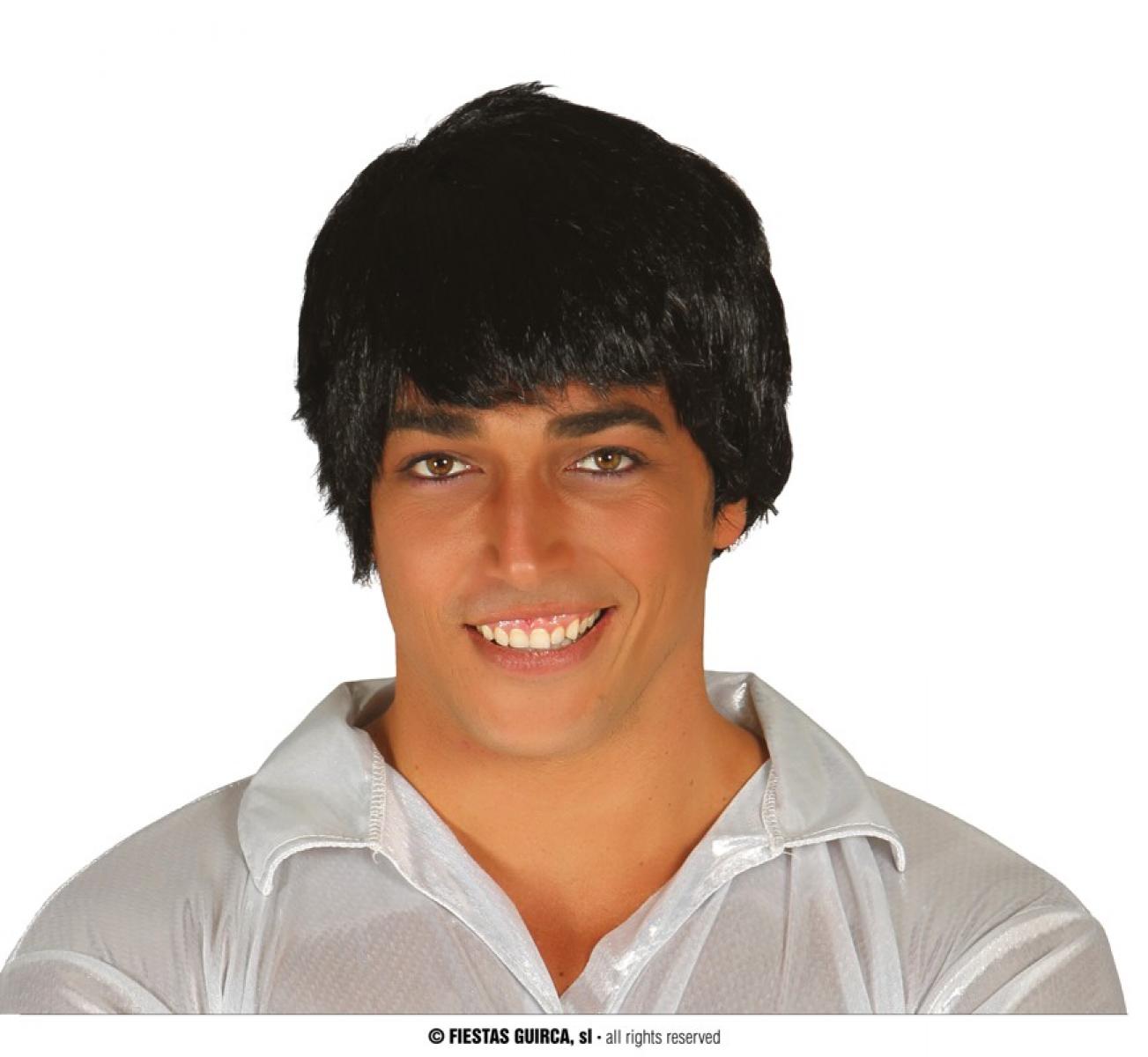Perruque homme noire