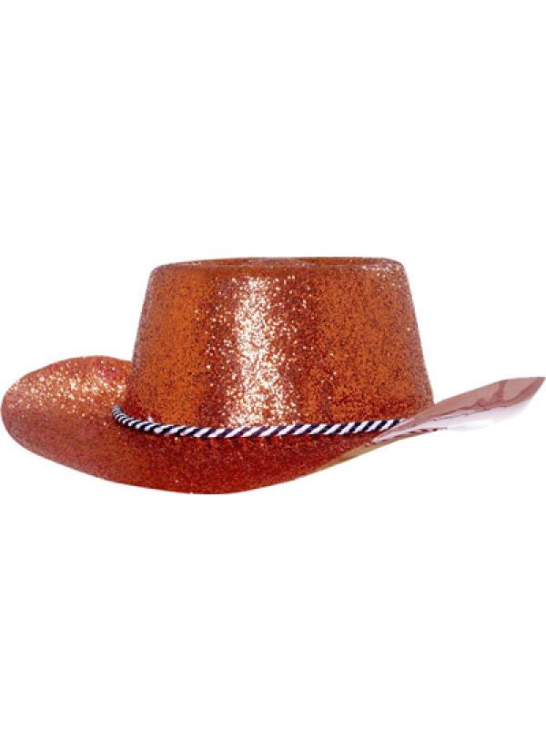Chapeau cow boy à paillettes rouge