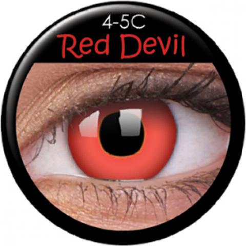 Paire de lentilles cosmétiques RED DEVIL hebdomadaires