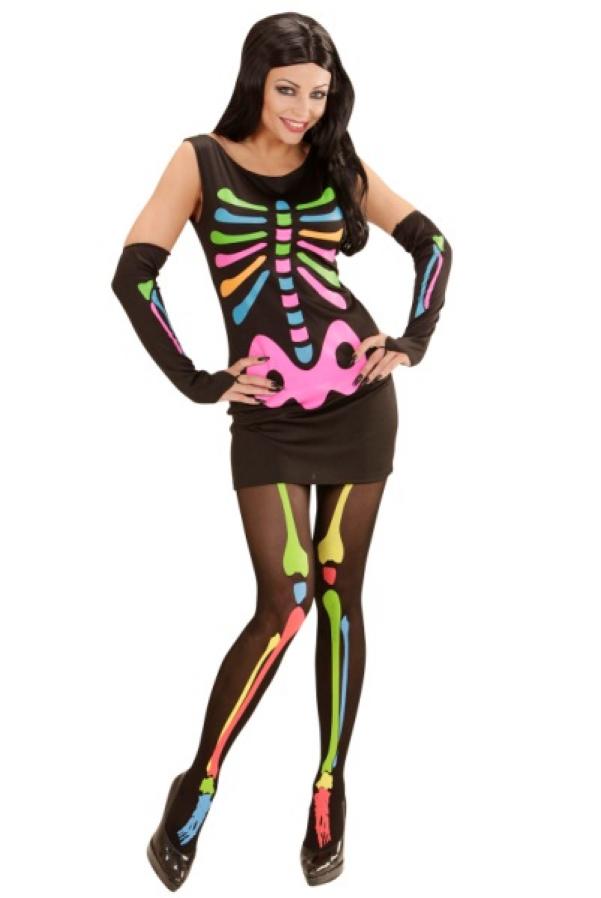 Robe squelette neon taille L
