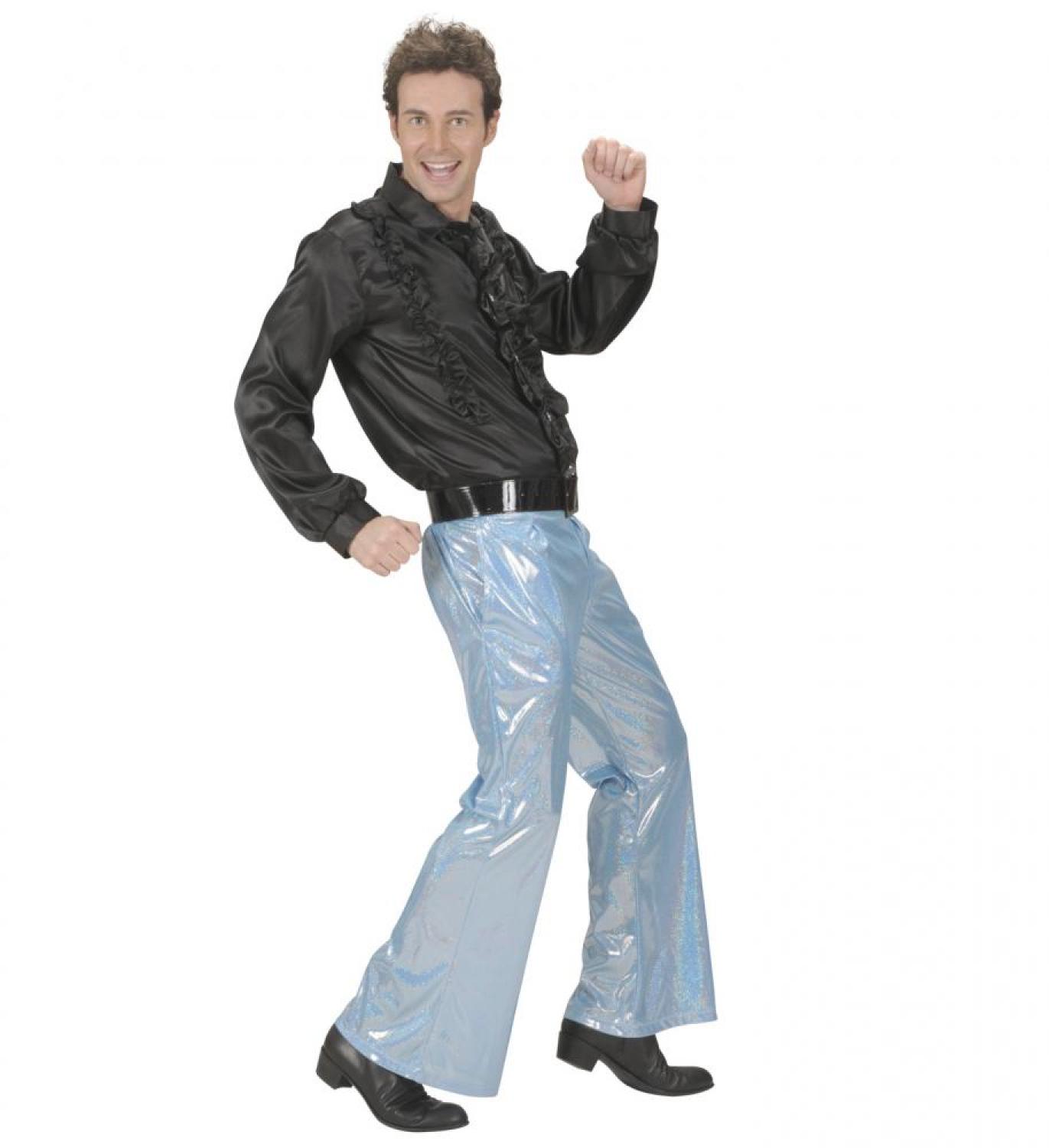 Pantalon disco holographique bleu taille M/L