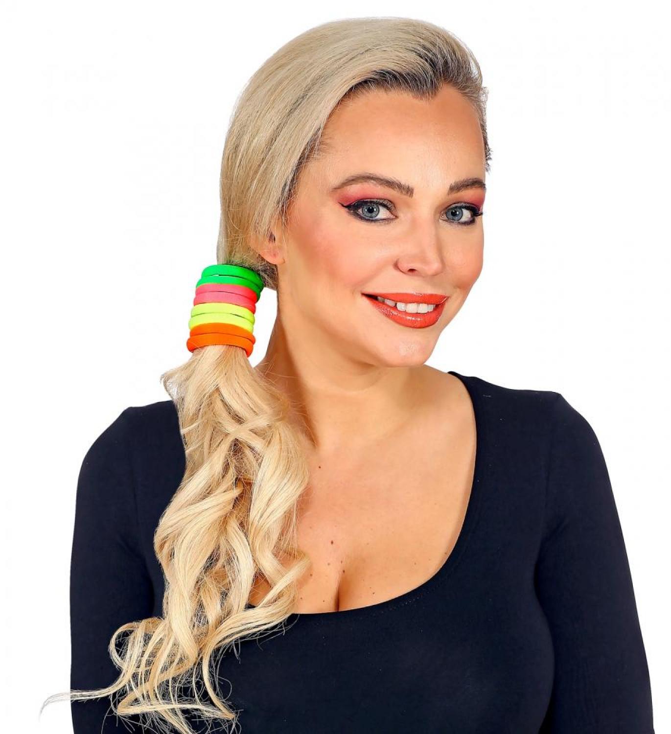 Lot de 8 élastiques à cheveux chouchous fluos