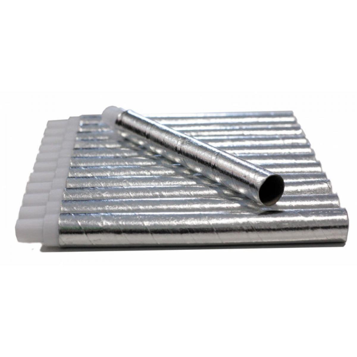 Poche 50 sarbacanes couleur argent pour cotillons