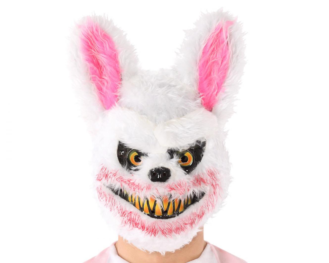Masque lapin blanc tueur