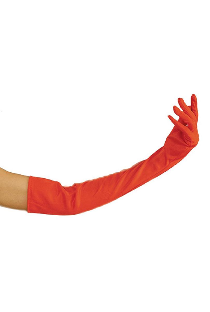 Gants longs 60 cm rouges