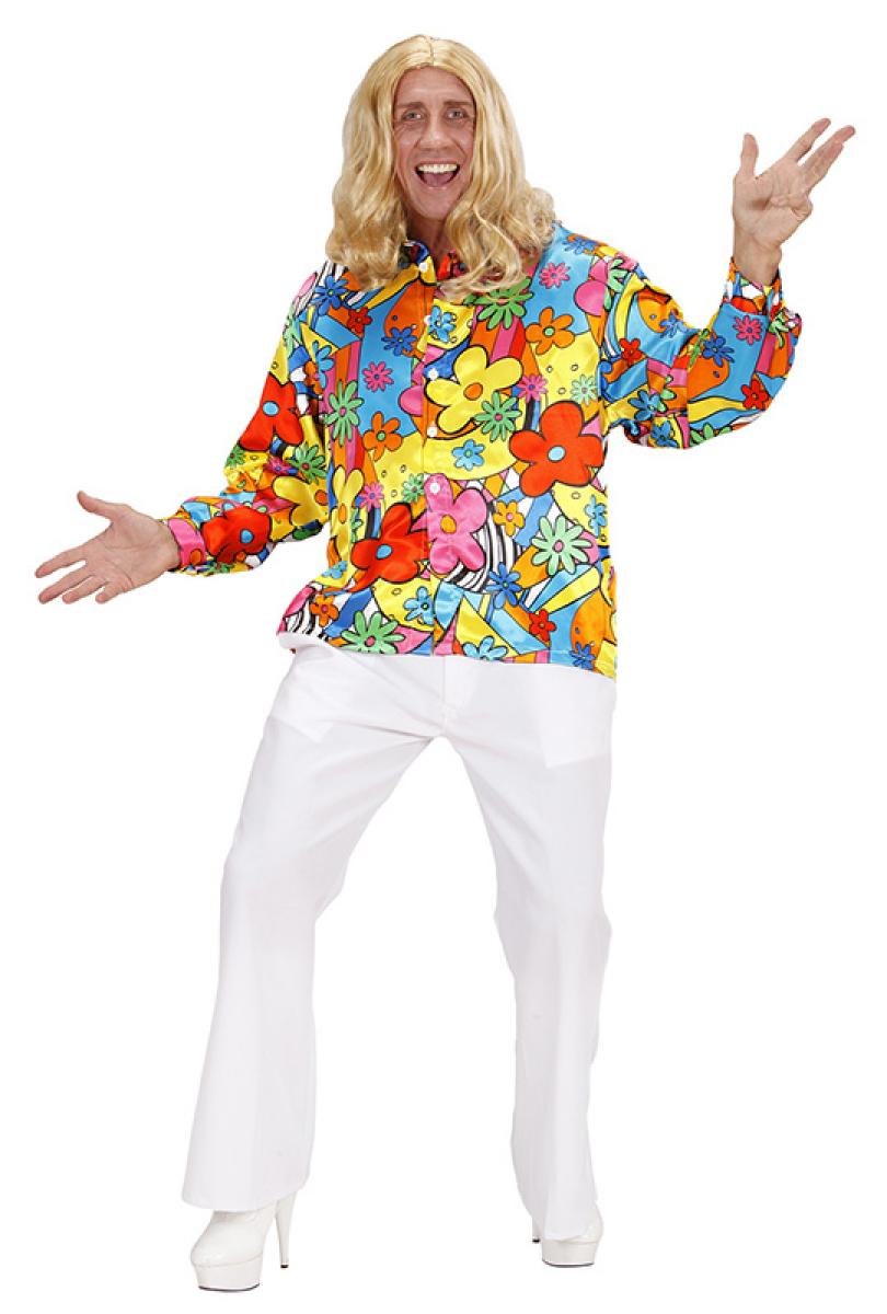 Chemise hippie homme à fleur Taille M