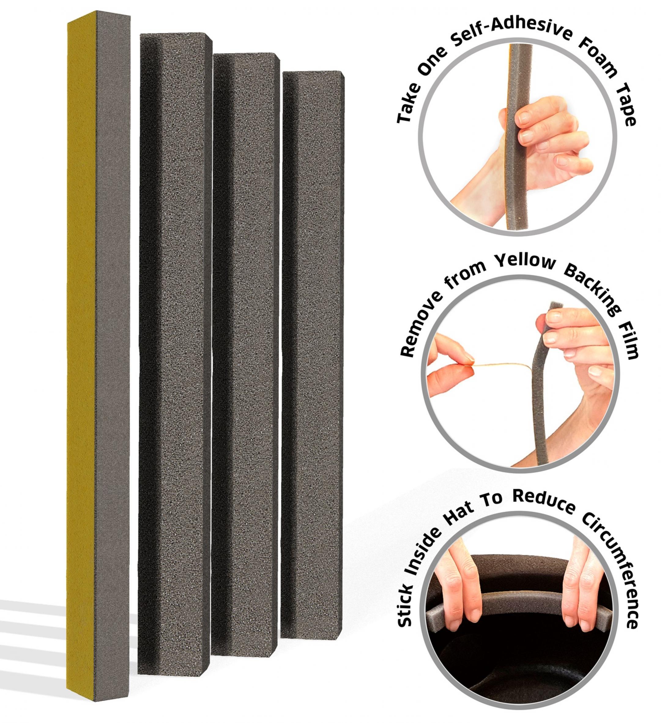 4 bandes auto-adhésives pour chapeau