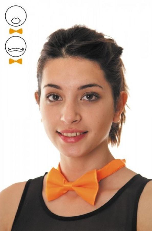 Noeud papillon orange fluo
