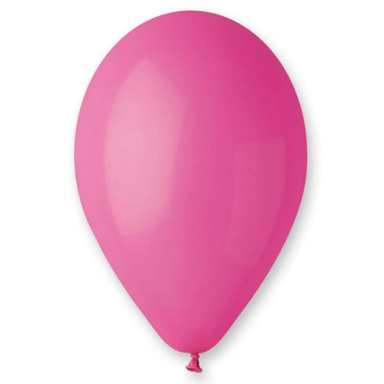 50 ballons latex 25cm rose fuchsia fabriqués en France