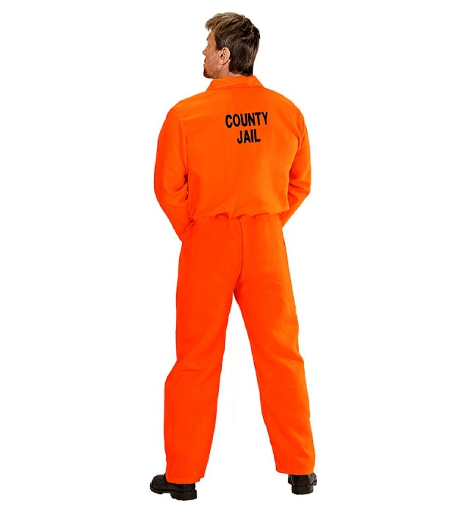 Prisonnier Bagnard américain orange + menottes taille M