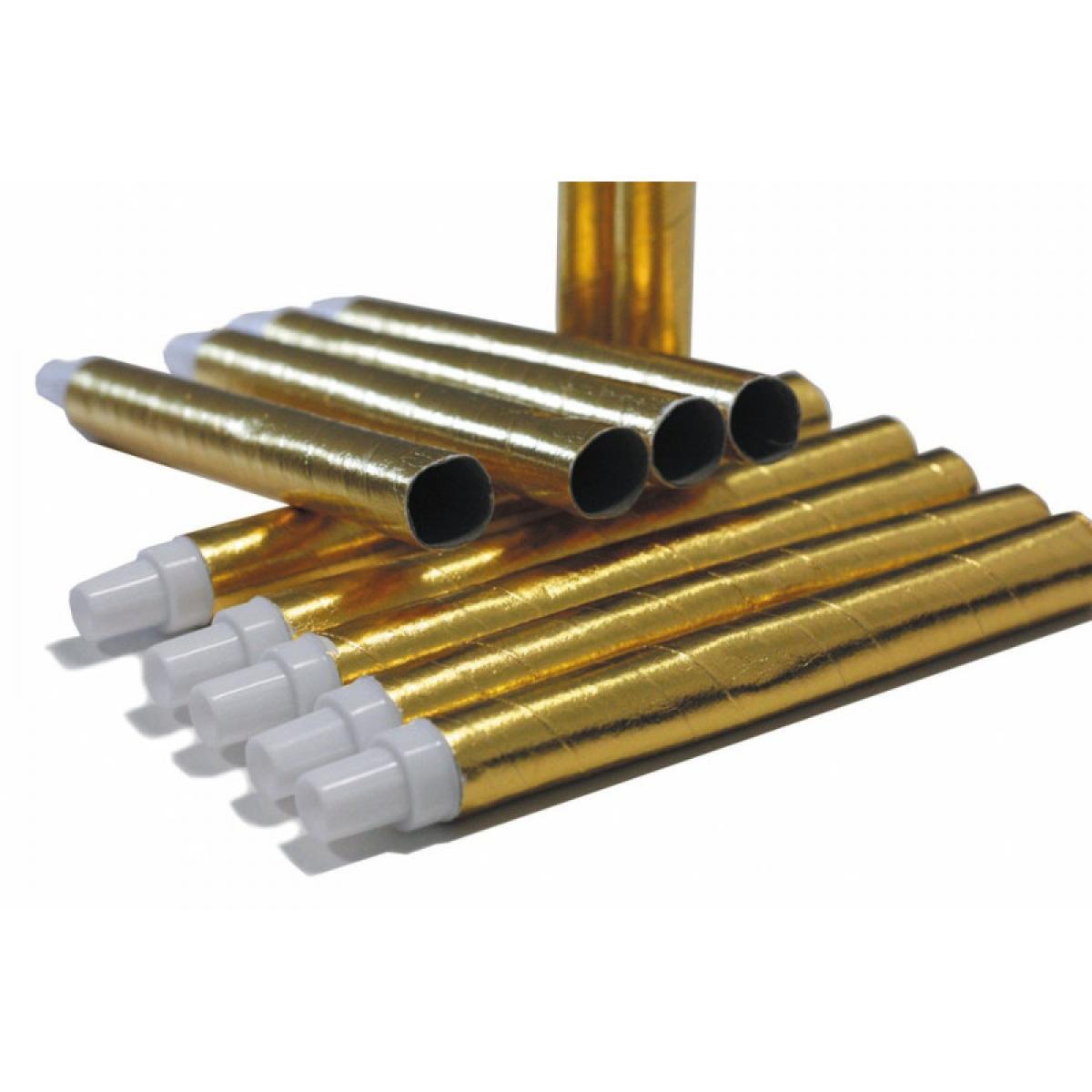 Poche 50 sarbacanes couleur or pour cotillons