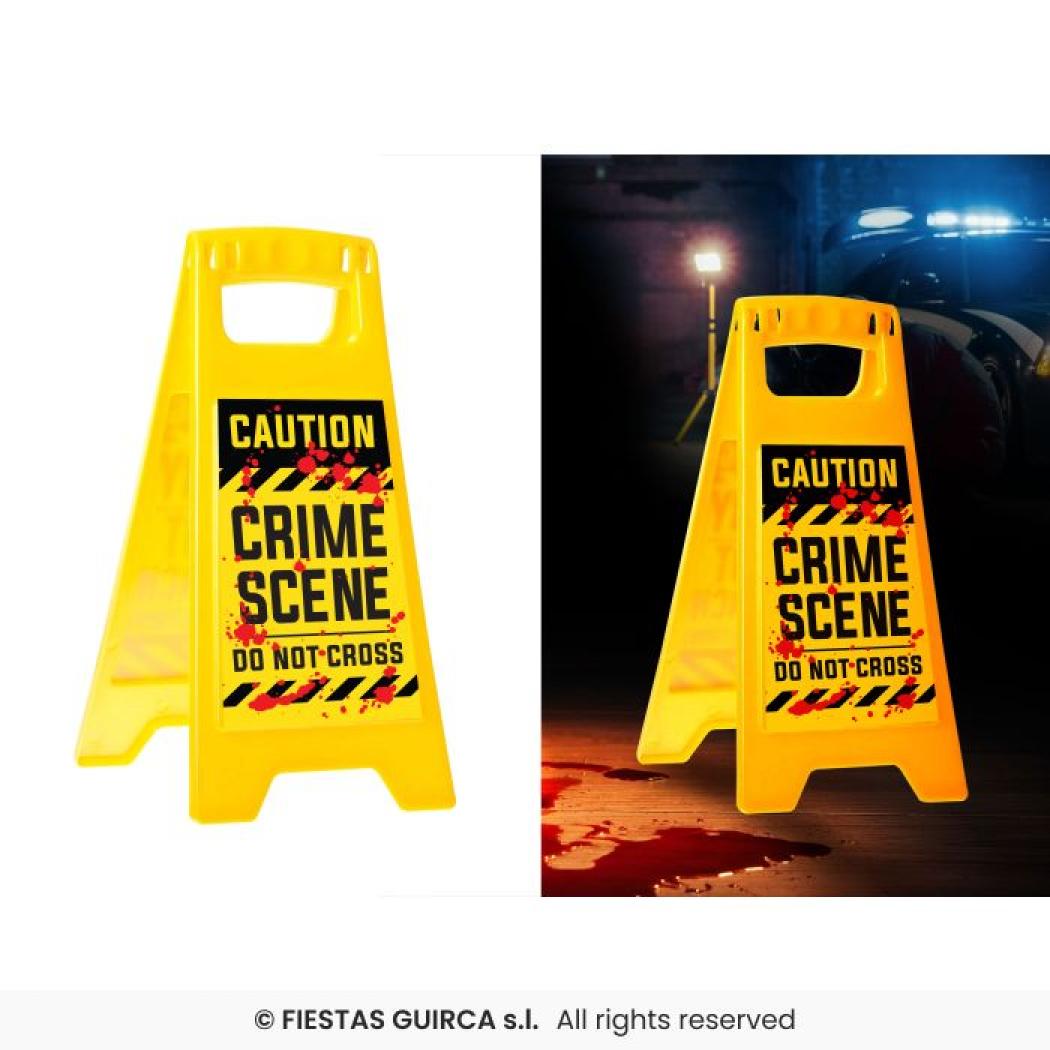 Panneau de signalisation chevalet scène de crime à poser