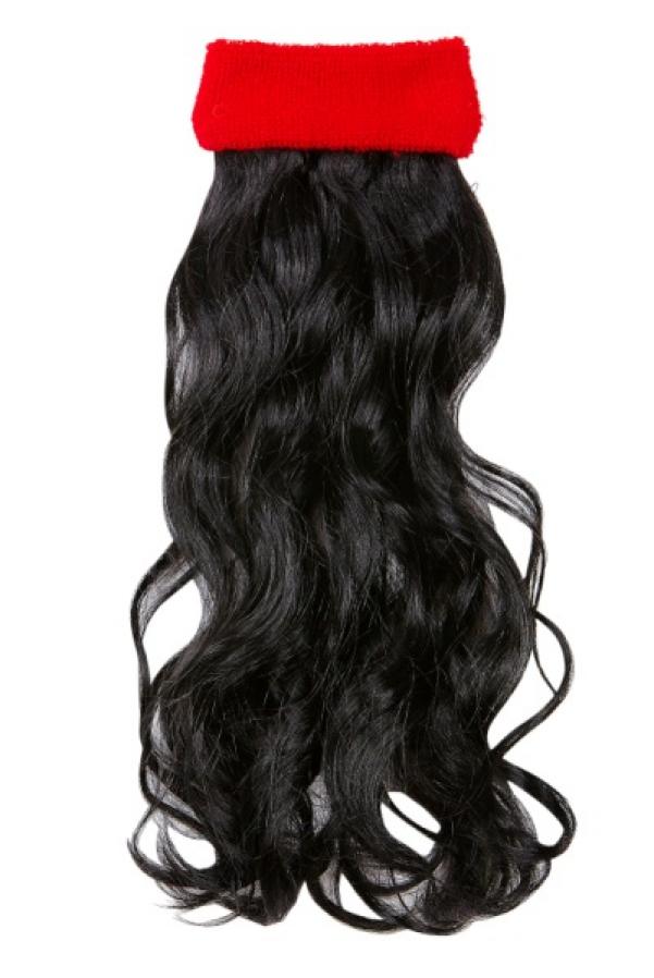 Bandeau de tête avec cheveux noir