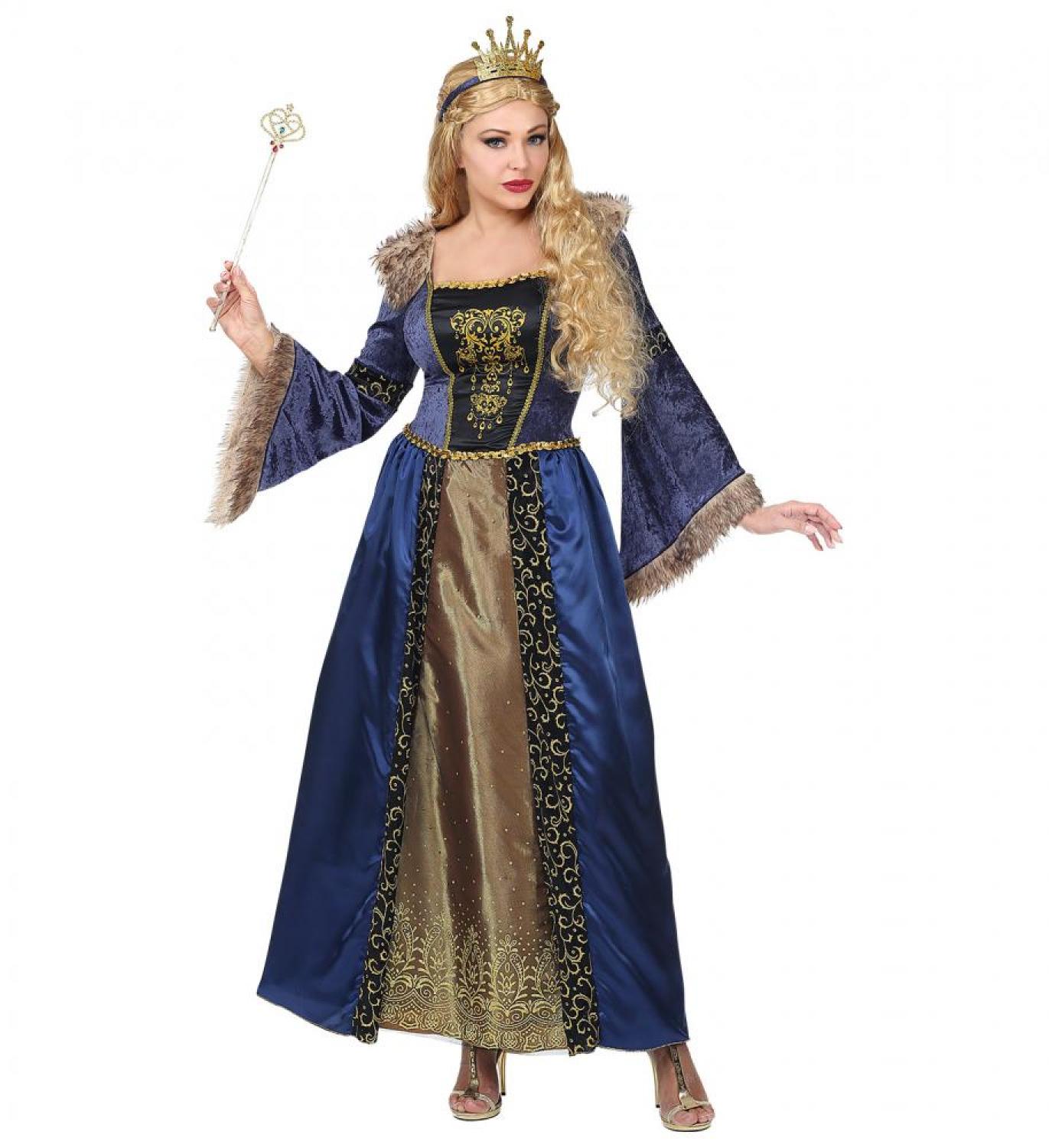 Reine médiévale bleu et or taille M