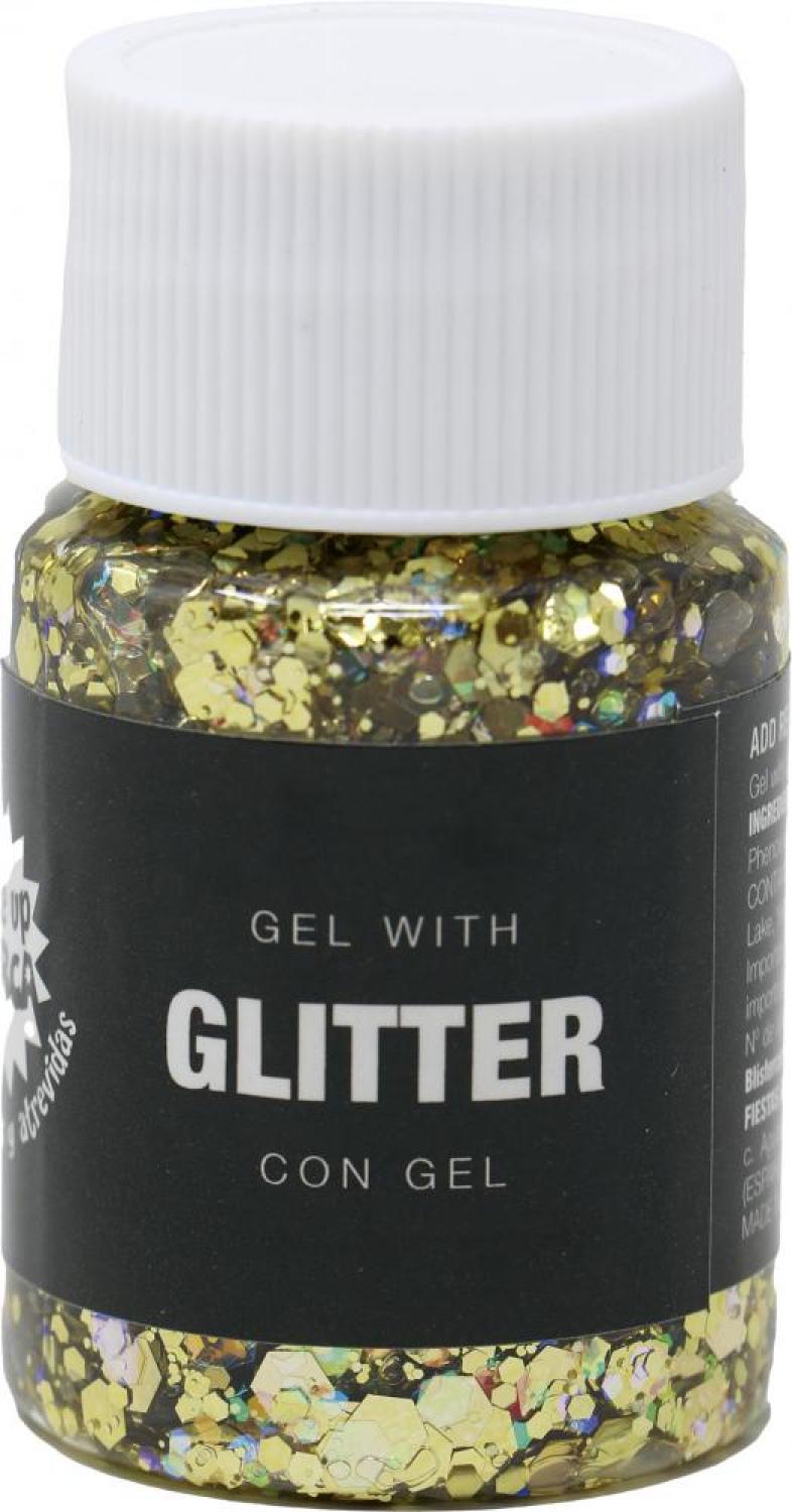 Pot gel grosse paillette or 20gr