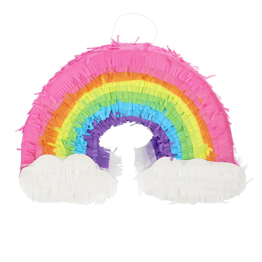 Pinata à casser arc en ciel multicolore