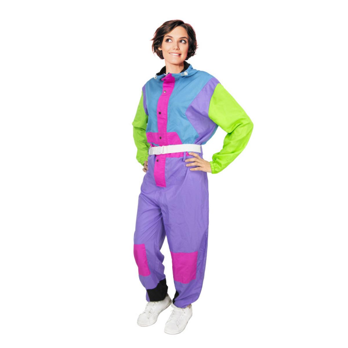 Combinaison de ski années 80 fluo taille M/L