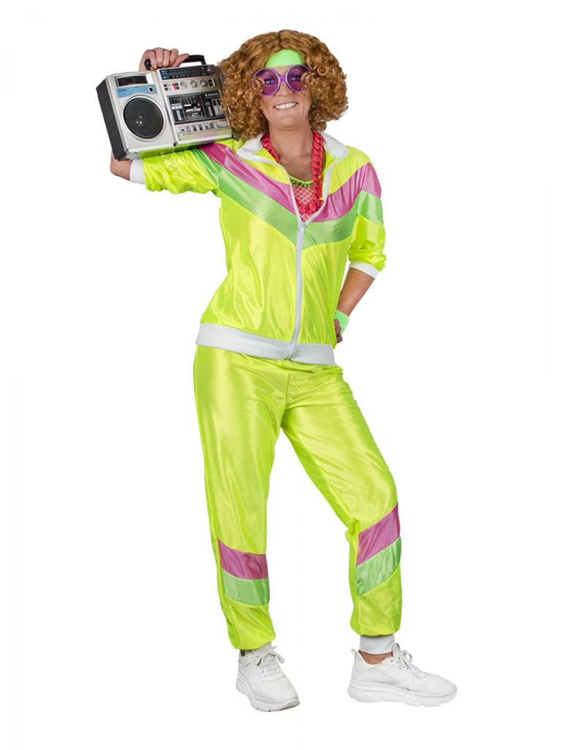 Jogging fluo années 80 jaune taille S