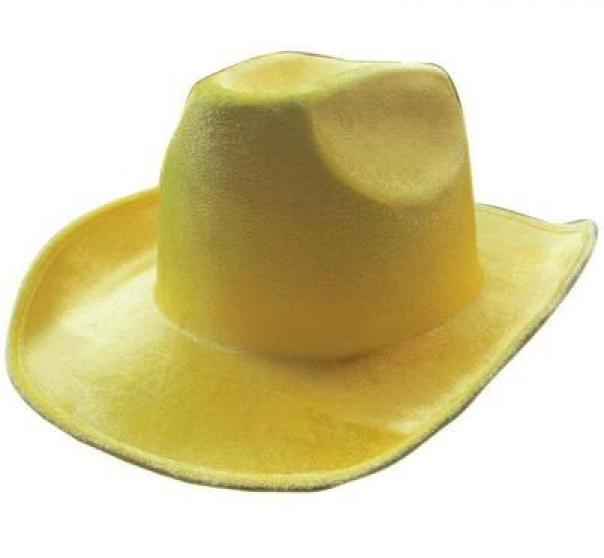 Chapeau cowboy jaune fluo