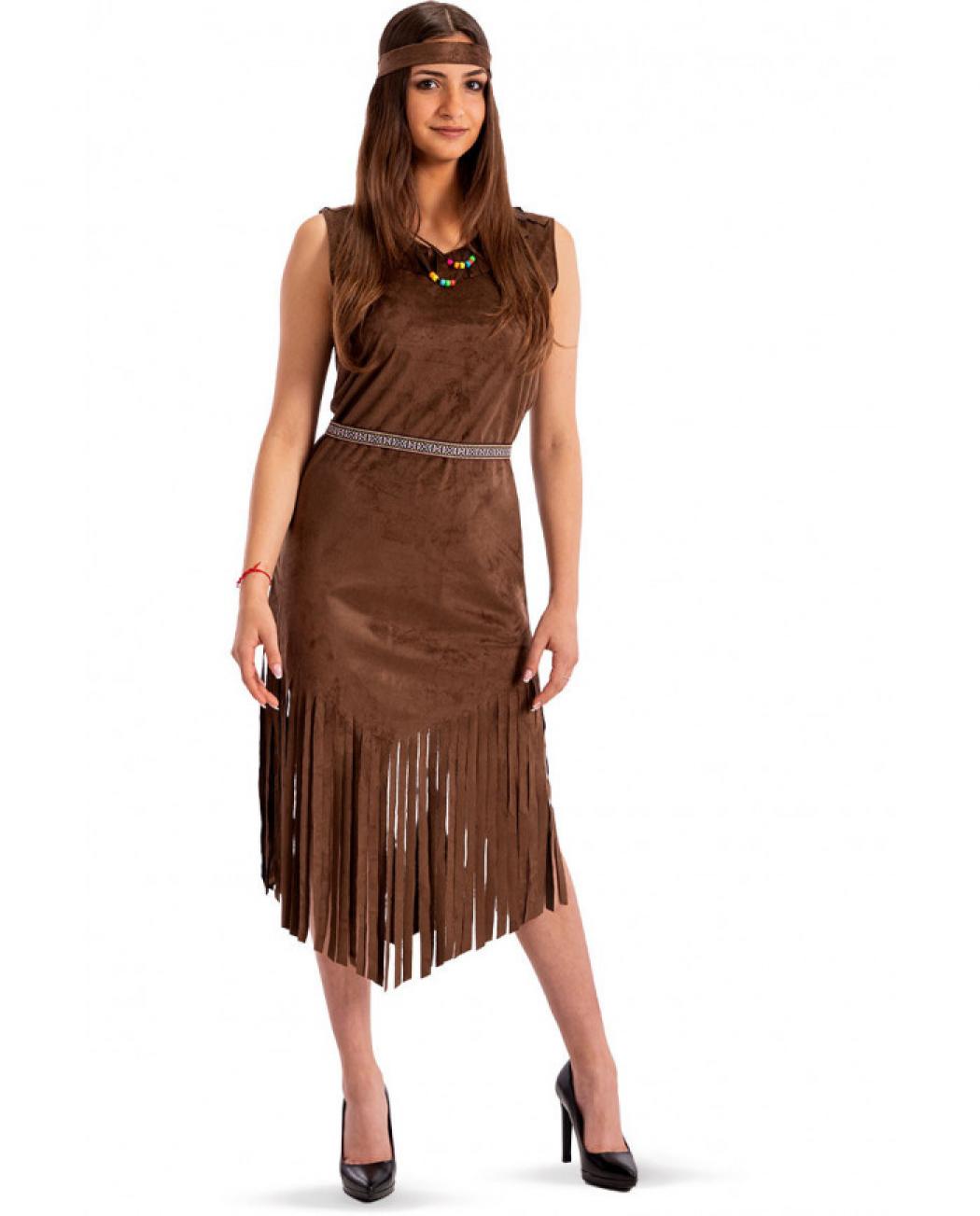 Robe indienne marron taille M/L