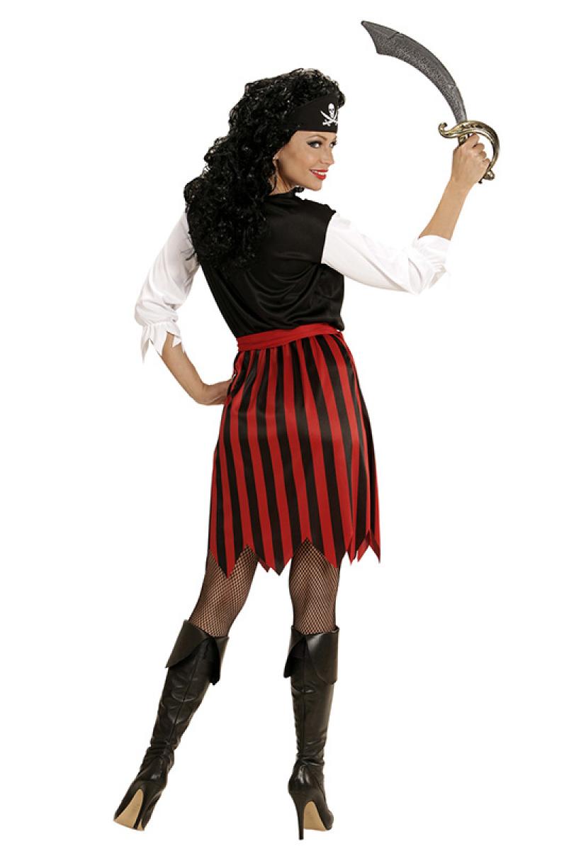 Pirate noire et rouge taille S