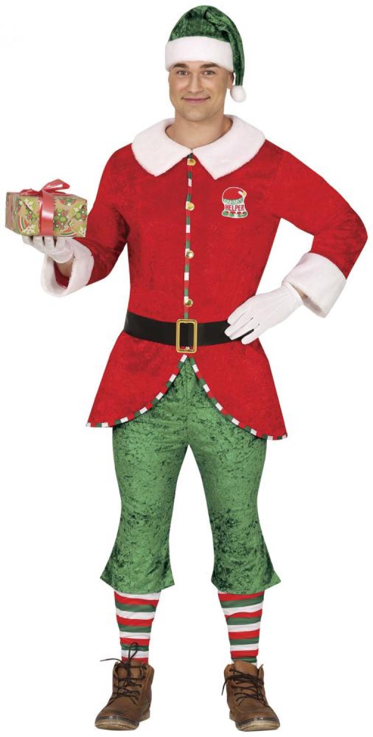 Lutin du Père Noël en velours et fourrure taille M