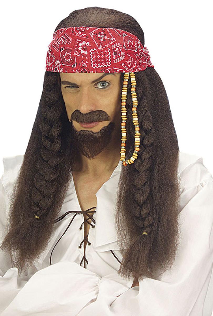 Perruque pirate caraibe