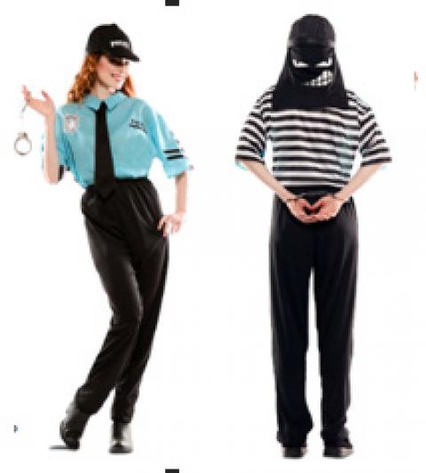 Policier et voleur recto/verso taille S