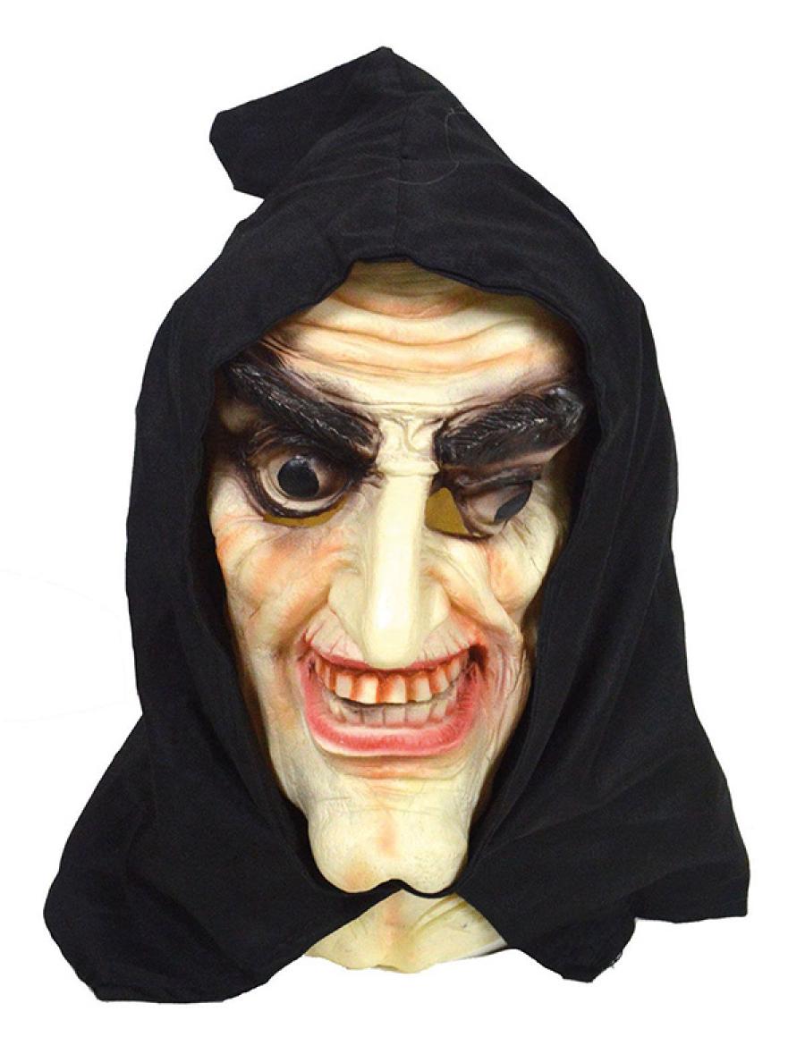 Masque de sorcier avec capuche