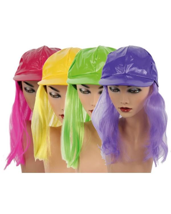 Casquette disco avec cheveux