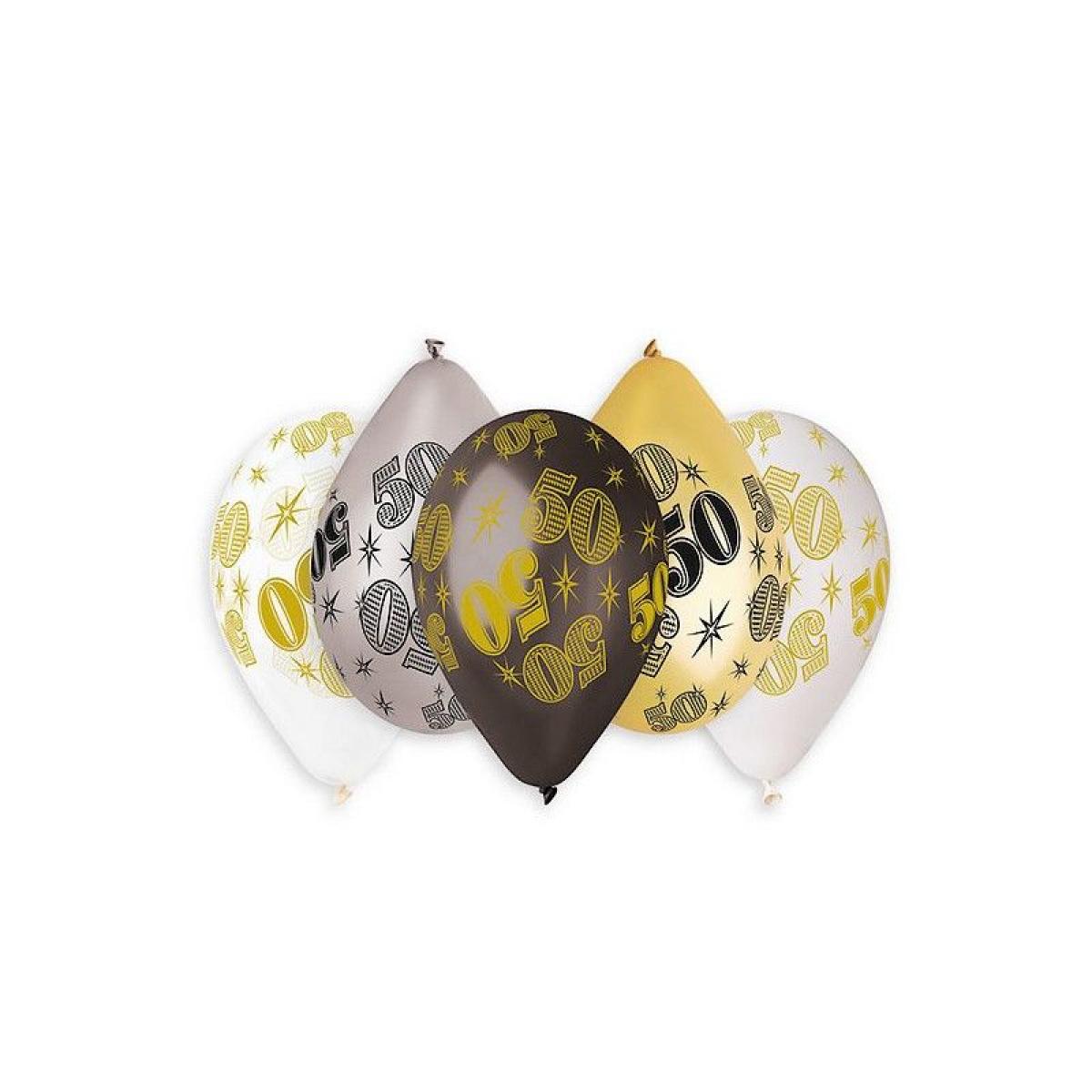 8 ballons jubilé anniversaire 50 ans diamètre 28cm