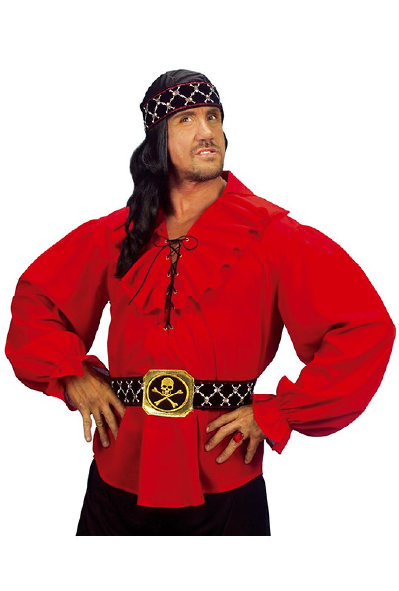 Chemise pirate rouge