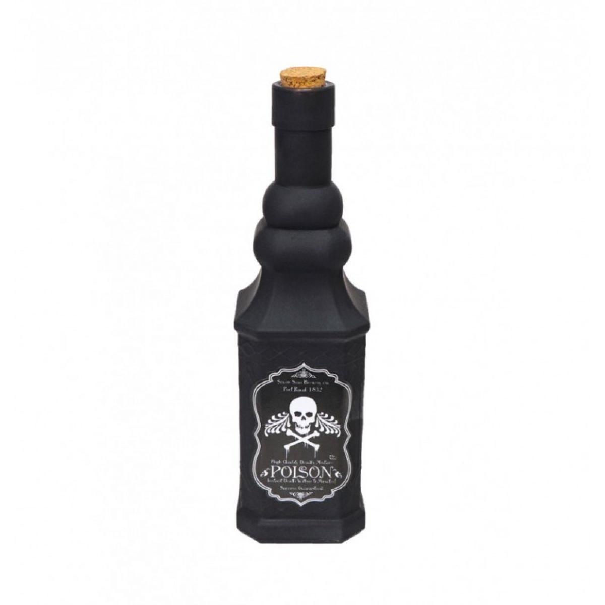 Bouteille noire en verre poison 24cm