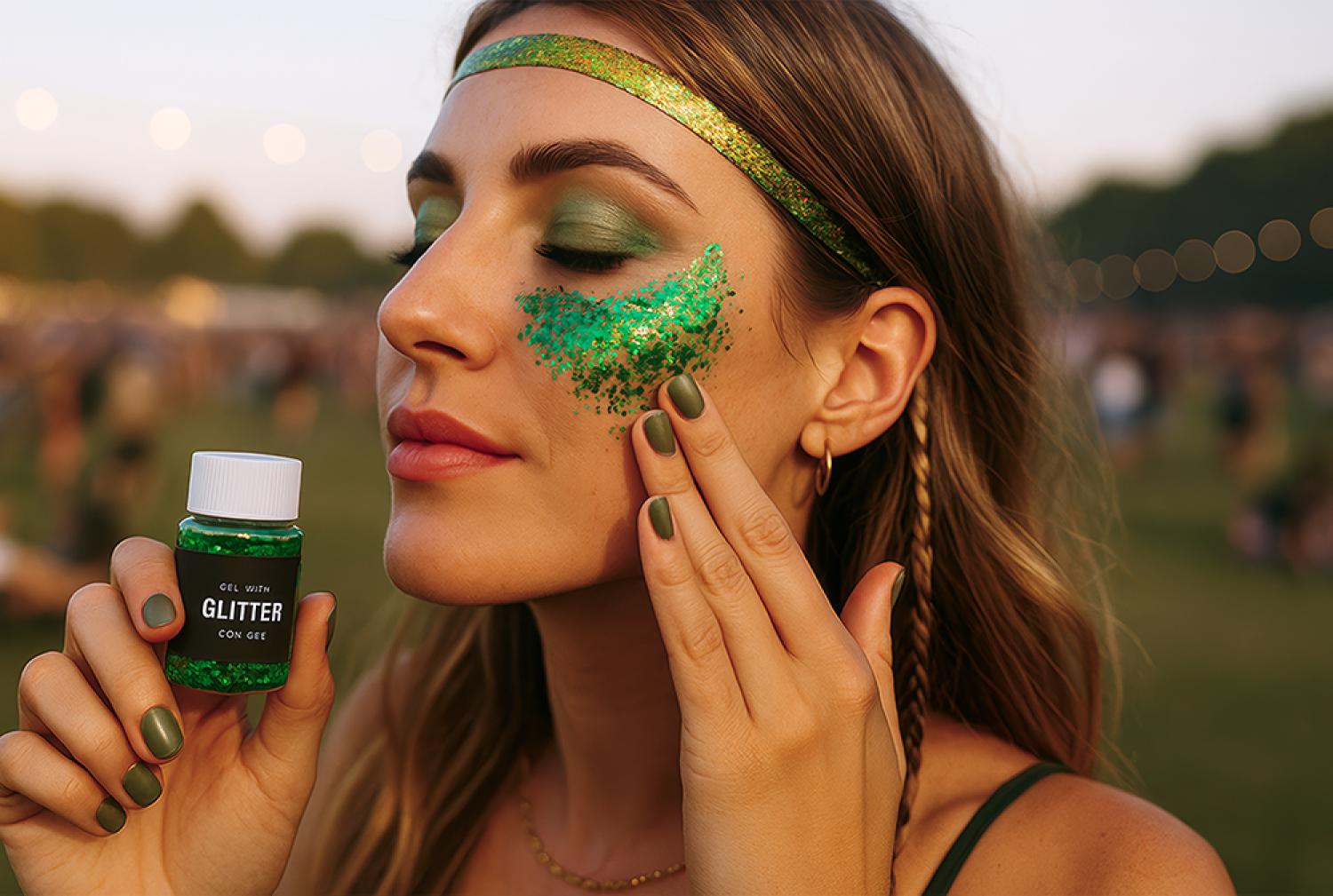 Pot gel grosse paillette vert 20gr