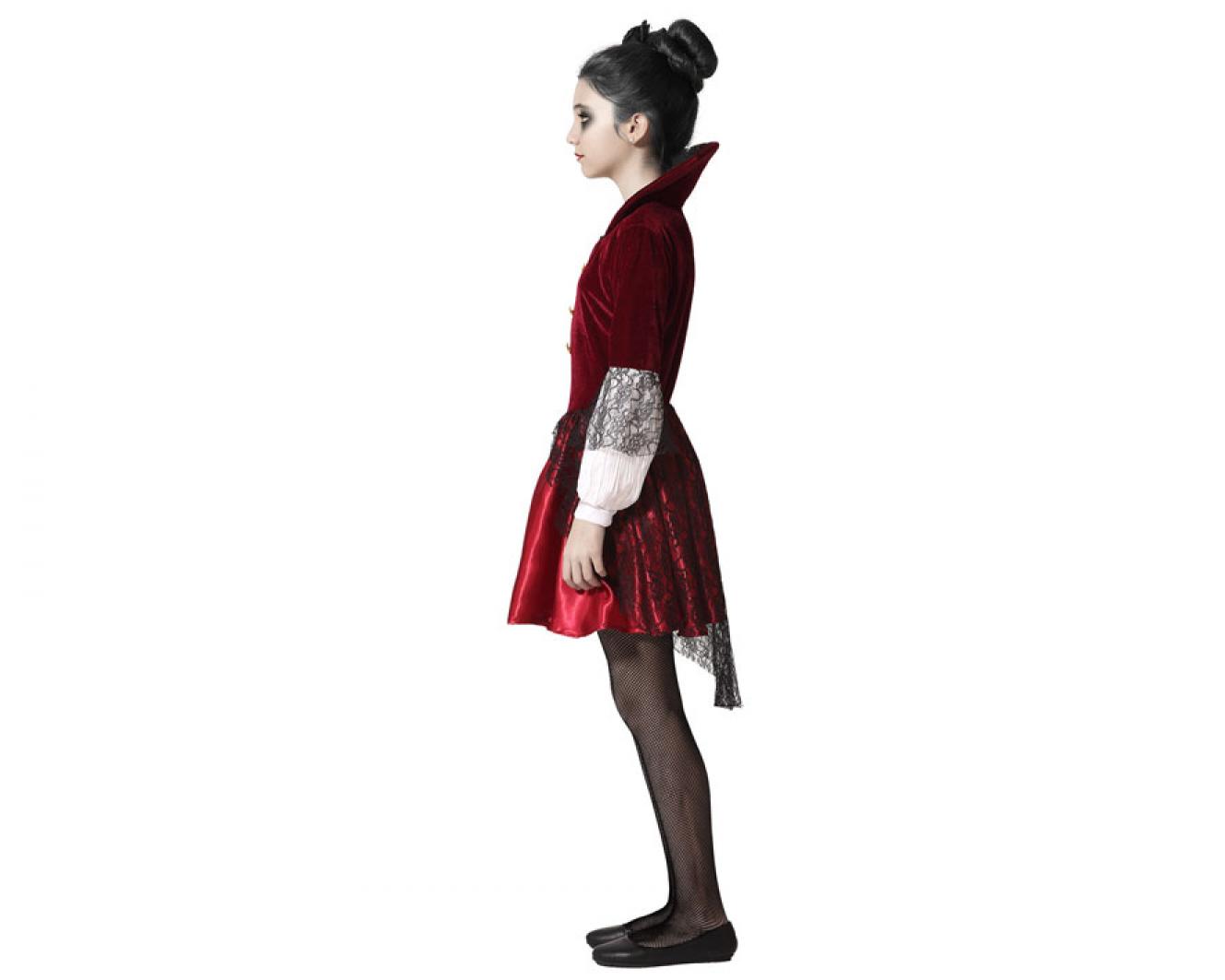 Vampiresse rouge courte taille 5/6 ans