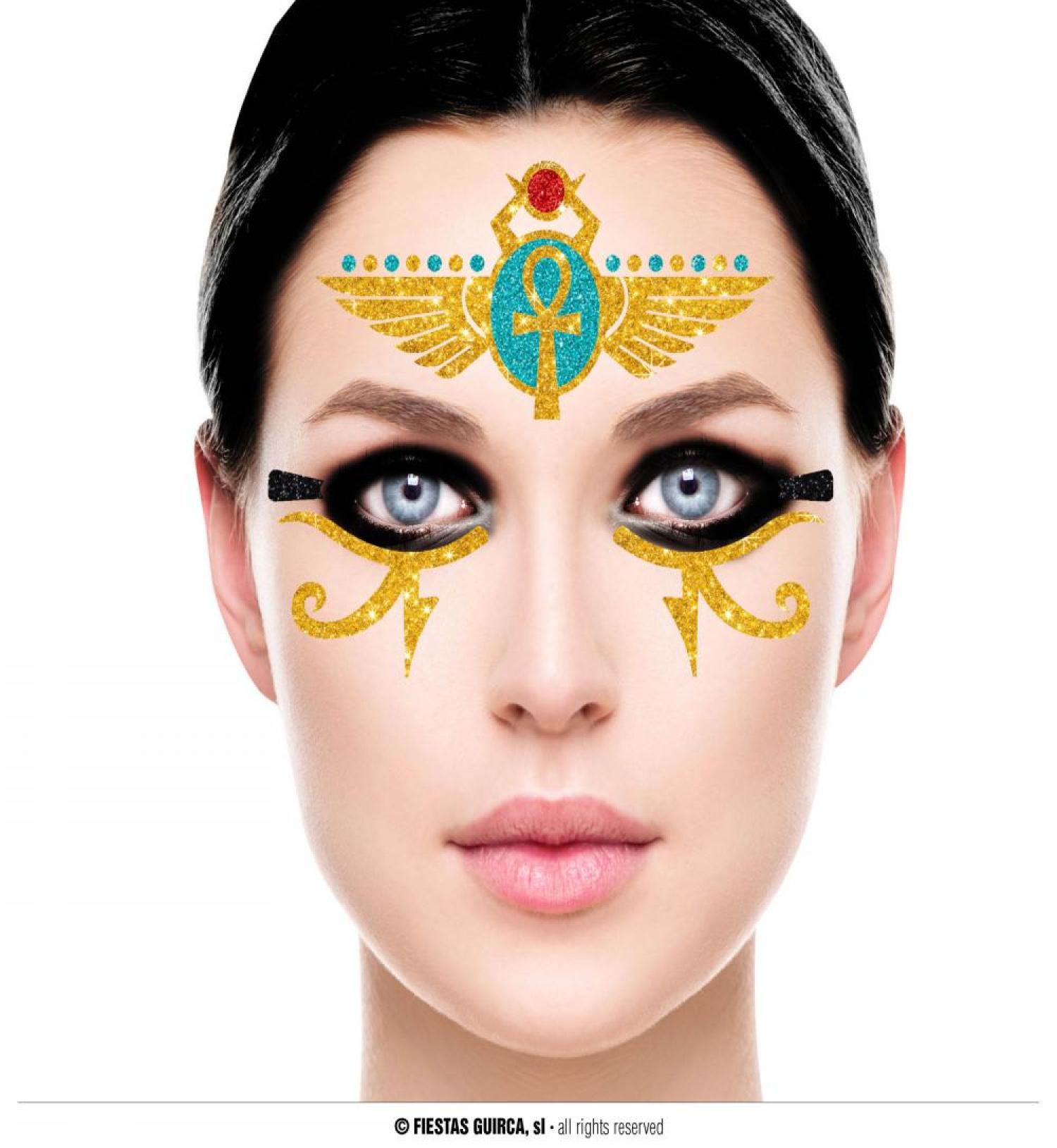 Bijoux strass de visage égyptienne Cléopatre