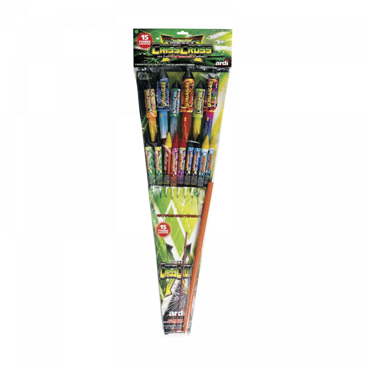 Sachet 15 fusées Ardi Criss cross