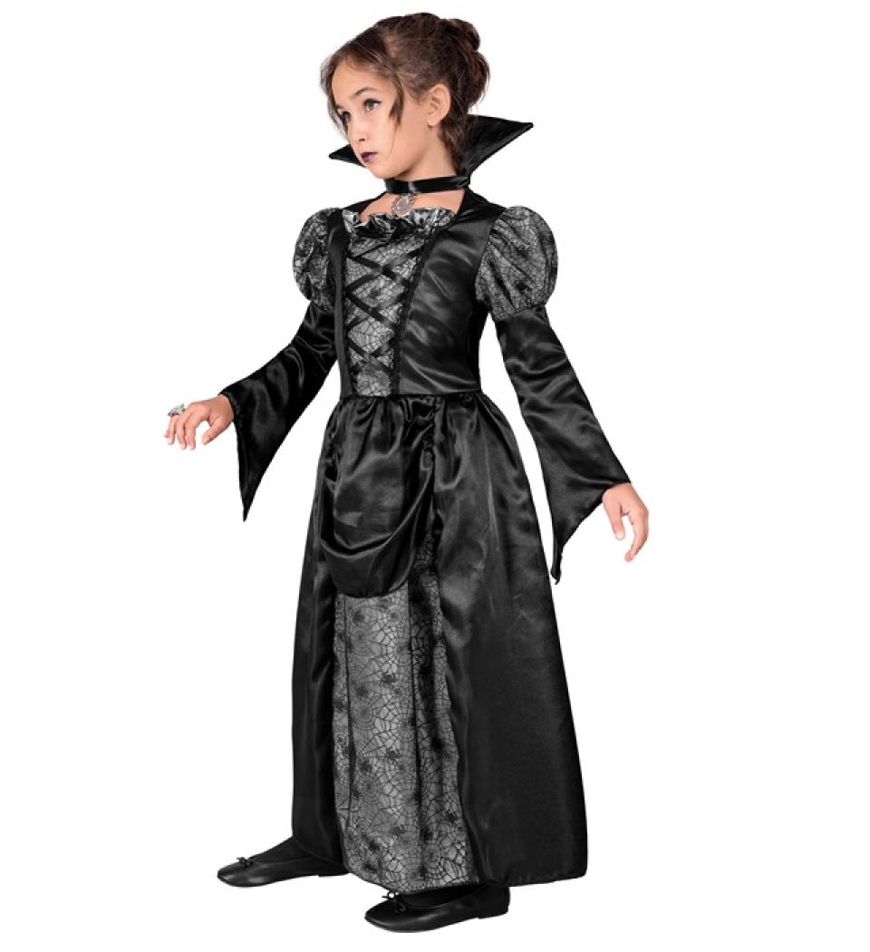 Vampiresse toile grise fille taille 4/5 ans