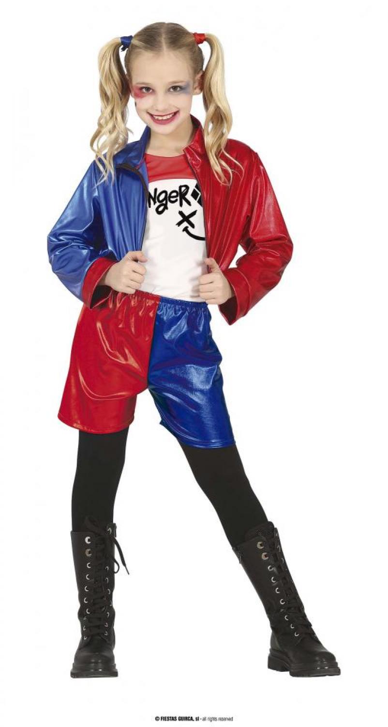 Fille dangereuse rouge bleue taille 10/12 ans