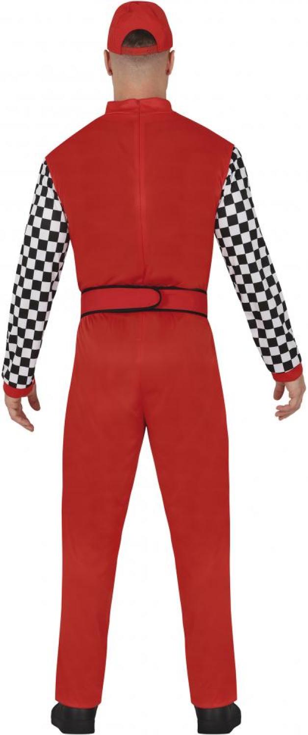 Pilote de course F1 rouge et blanc taille L