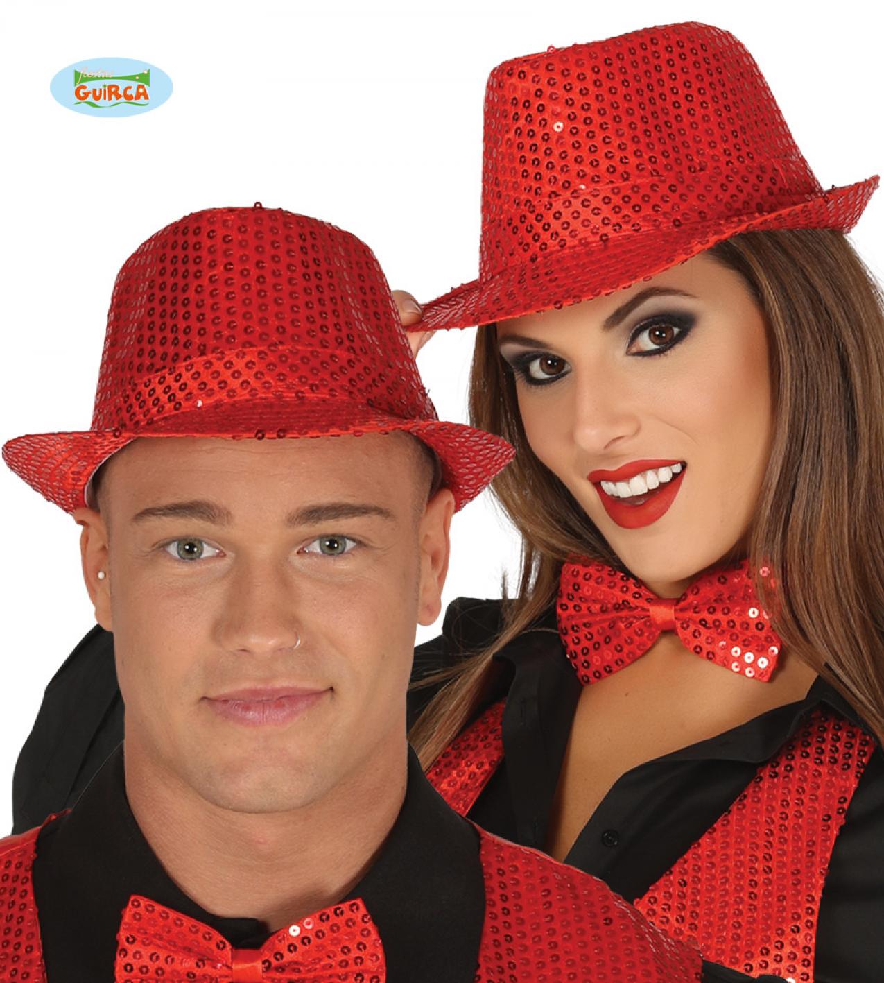 Noeud papillon à sequin rouge