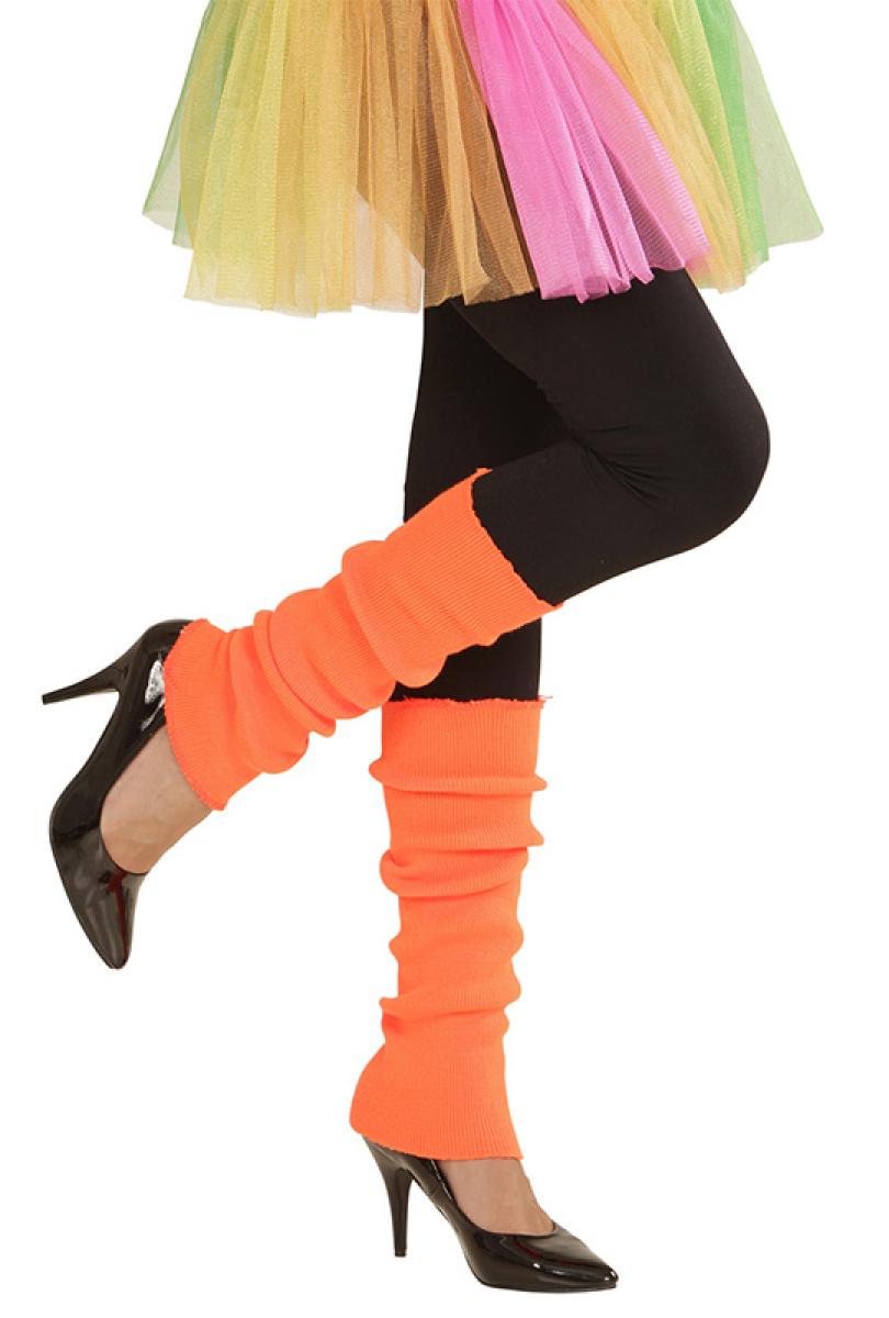 Chaussettes de danse jambières fluo orange