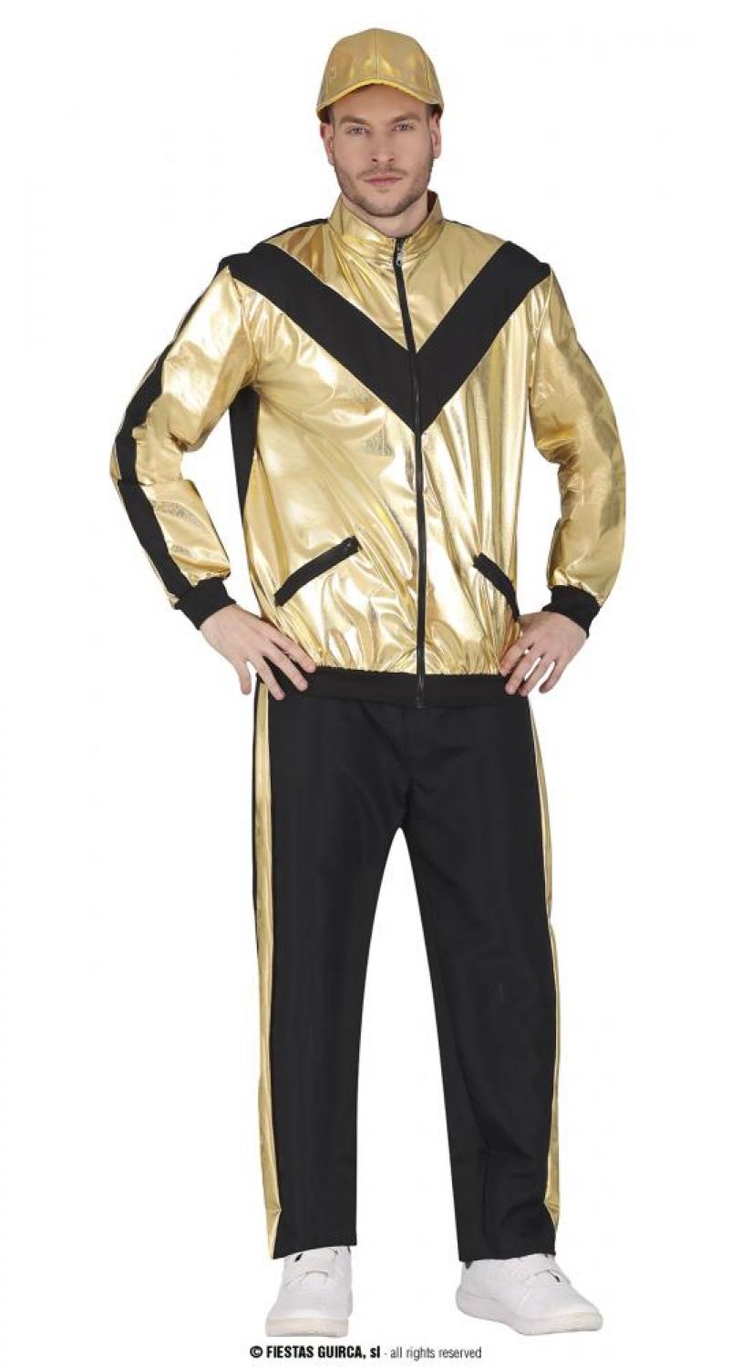 Jogging fashion bling-bling doré taille M