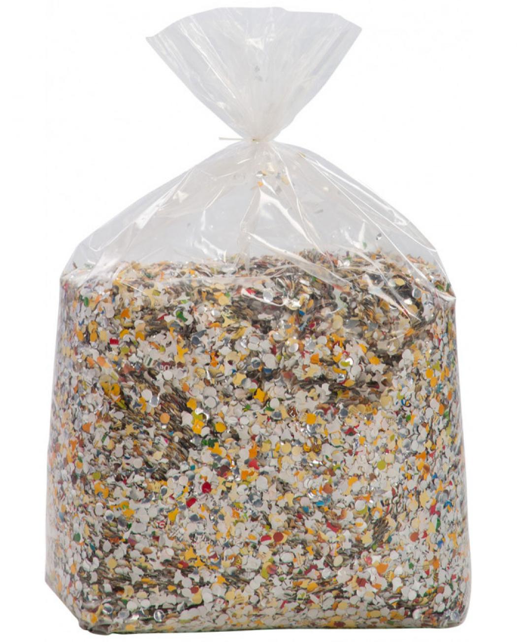 Palette 75 sacs confettis 5kg multicolores biodégradables carnaval corso