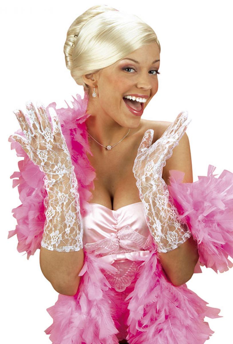 Gants dentelle longs blancs